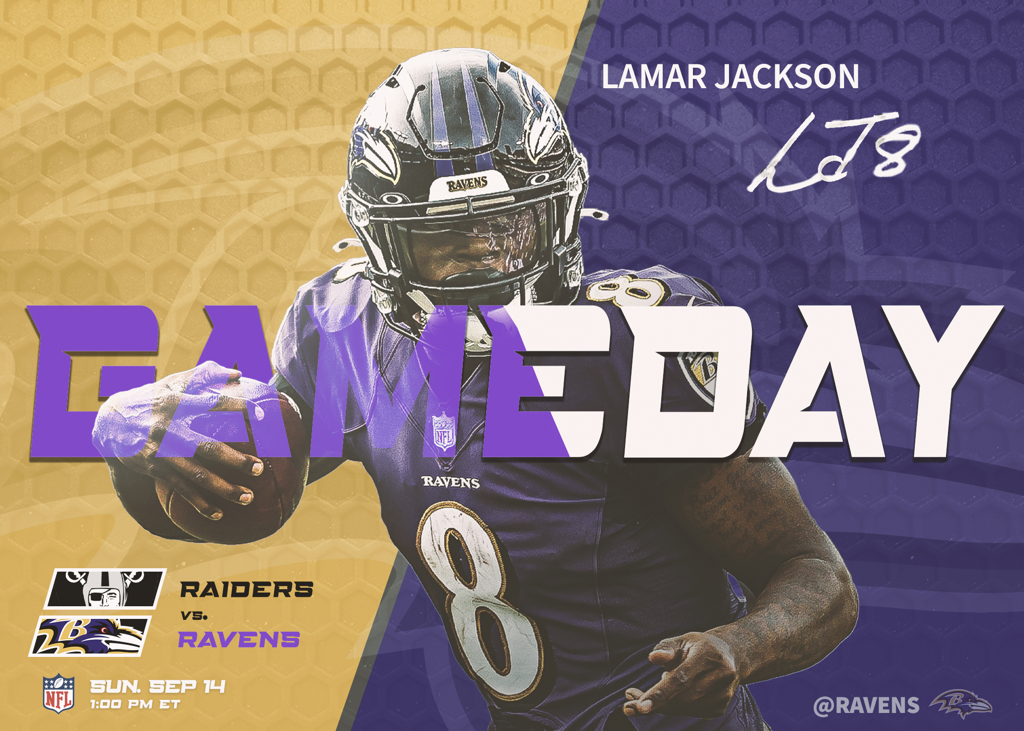 Lamar Jackson Game Day Poster