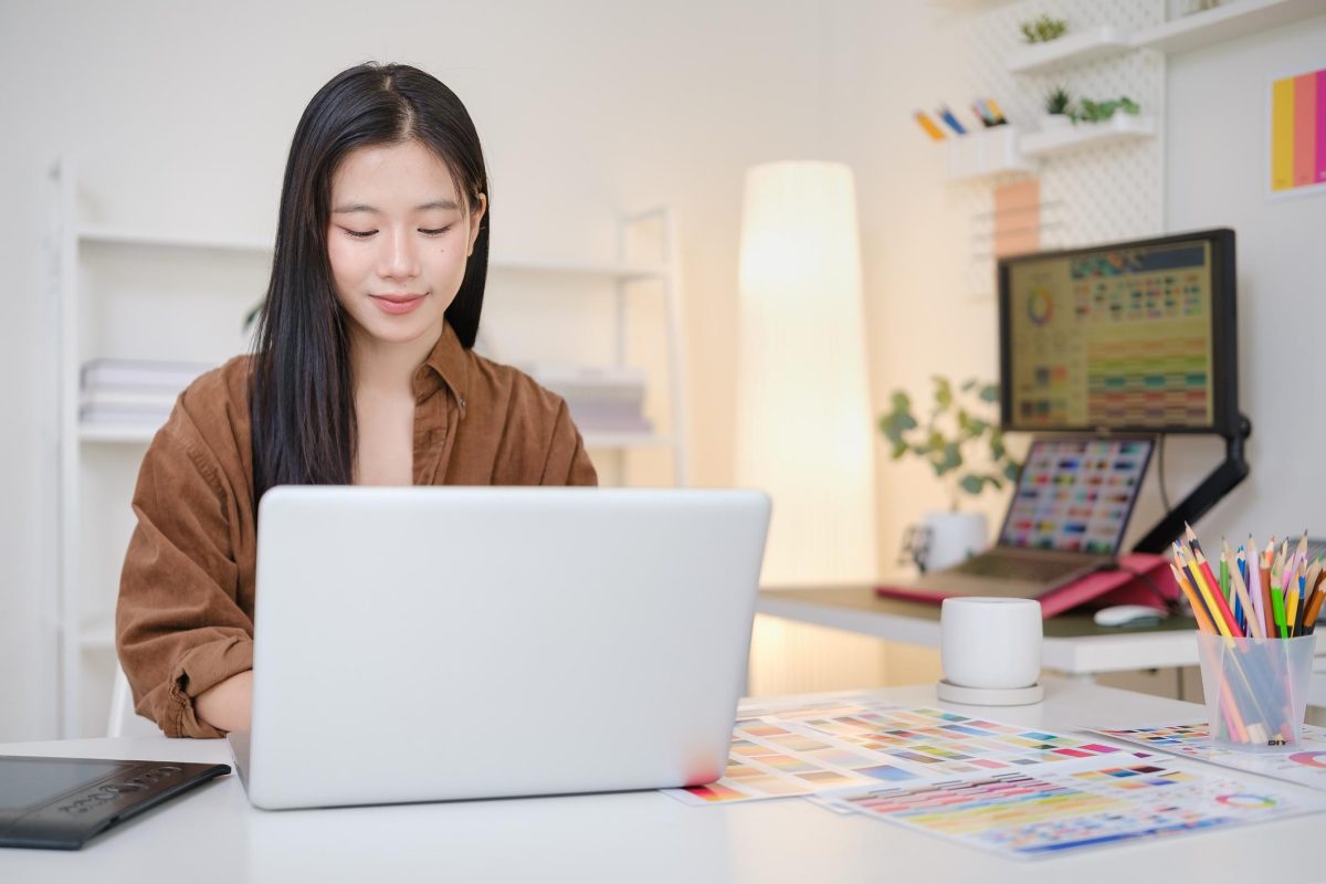a women graphic designer